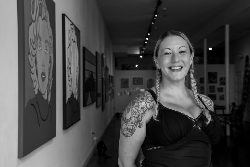 Artist and gallery owner Jenn Hampton photographed in Parlor Gallery in Asbury Park, NJ https://www.parlor-gallery.com/