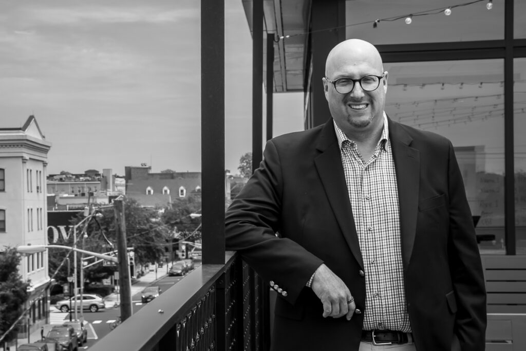 Jeremy Grunin, President of The Grunin Foundation, taken on the rooftop lounge of The Vogel Theater in Red Bank, NJ https://gruninfoundation.org/