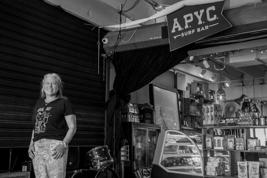Marilyn Schlossbach is owner of Asbury Park Yacht Club Surf Bar located on the boardwalk at Asbury Park, NJ https://www.apyachtclub.com/